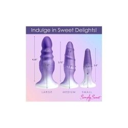 Plug Anal XR Violet Silicone Lot 3 Pièces