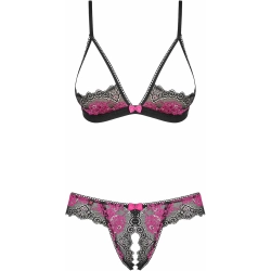Ensemble de Lingerie Obsessive Tulia Noir L/XL