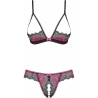 Ensemble de Lingerie Obsessive Tulia Noir L/XL