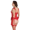 Corset S Pleasures Rouge (Taille unique)