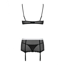 Ensemble de Lingerie en Dentelle Obsessive Maidme S/M Noir