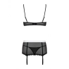 Ensemble de Lingerie en Dentelle Obsessive Maidme S/M Noir