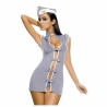 Costume Érotique Obsessive Stewardess Gris