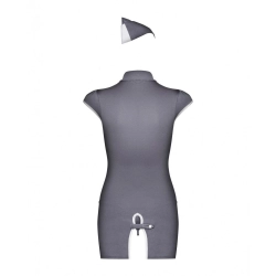 Costume Érotique Obsessive Stewardess Gris