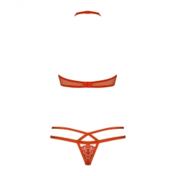 Ensemble de Lingerie Obsessive 838-SET-3 Rouge L/XL