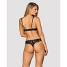 Ensemble de Lingerie Obsessive Luvae Noir S/M