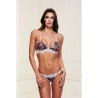 Ensemble de Lingerie Baci Lingerie Floral & Lace Gris (S/M)