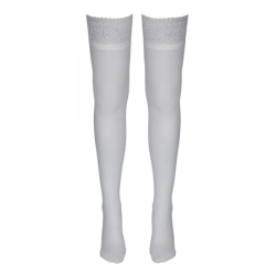 Bas autofixants blanc - Cotelli Legwear