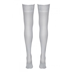 Bas autofixants blanc - Cotelli Legwear