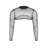 Crop top tulle noir transparent - Regnes
