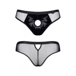 Slip type brésilien noir ouvert - Regnes