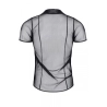 Polo en maille noire transparente - Regnes