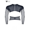 T-shirt harnais wetlook et maille - Regnes