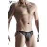 Jock strap noir wetlook et résille - Regnes