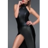 Robe moulante wet look F160